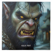 Fantasie Niedlich Big Strong Warrior Fliese (Vorderseite)