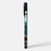 Fantasie Niedlich Brass Türkis Owl Case-Mate iPhone Hülle (Rückseite / Links)