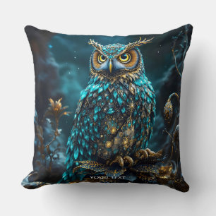 Fantasie Niedlich Brass Türkis Owl Kissen