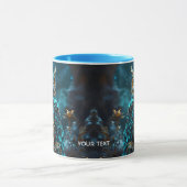 Fantasie Niedlich Brass Türkis Owl Tasse (Zentrum)