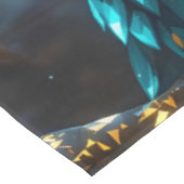 Fantasie Niedlich Brass Türkis Owl Tischdecke (Schrägansicht)