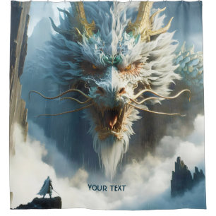Fantasie Niedlich Großer Starker Drache Duschvorhang