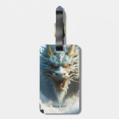 Fantasie Niedlich Großer Starker Drache Gepäckanhänger (Rückseite vertikal)