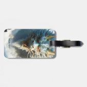 Fantasie Niedlich Großer Starker Drache Gepäckanhänger (Rückseite horizontal)