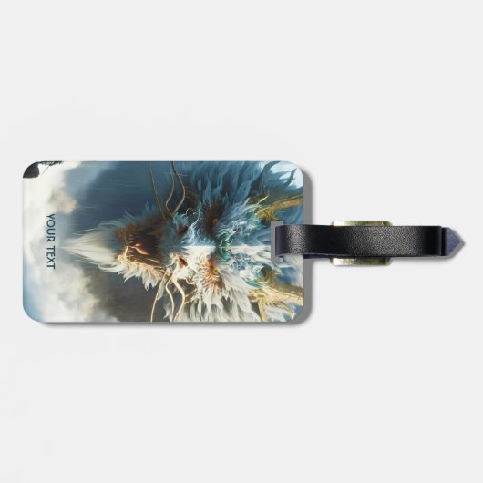 Fantasie Niedlich Großer Starker Drache Gepäckanhänger (Rückseite horizontal)