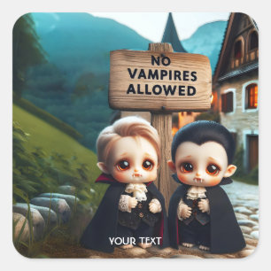 Fantasie Niedlich kein Zeichen erlaubt Quadratischer Aufkleber