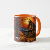 Fantasie Niedlich lebendig Alte Herbstkabine Tasse (VorderseiteRechts)