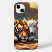 Fantasie Niedlich lebendig schlafende Tigerziege Case-Mate iPhone Hülle (Rückseite)