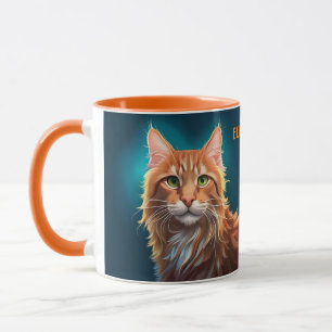 Fantasie Niedlich Maine Coon Cat, Fantasie Vintag Tasse