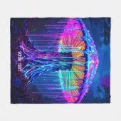 Fantasie Niedlich Mushroom Surreal Forest Fleecedecke (Vorderseite (Horizontal))