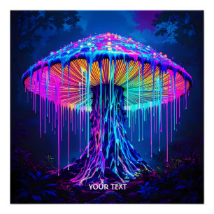 Fantasie Niedlich Mushroom Surreal Forest Poster