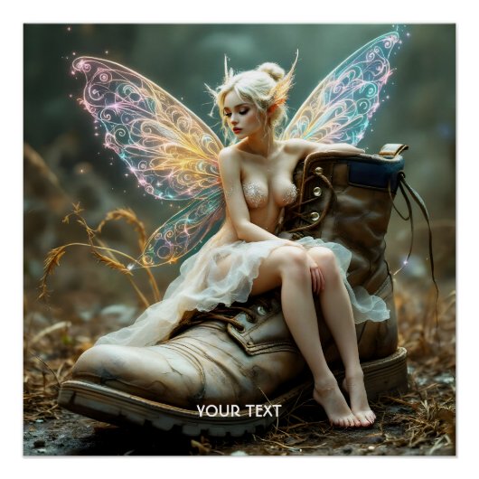 Fantasie Niedlich Old Big Boot Poster (Vorderseite)