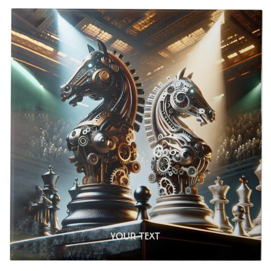 Fantasie Niedlich Schach Rituale Stücke Fliese (Vorderseite)