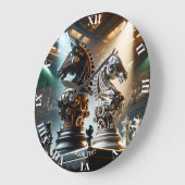 Fantasie Niedlich Schach Rituale Stücke Große Wanduhr (Winkel)