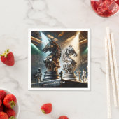 Fantasie Niedlich Schach Rituale Stücke Serviette (Beispiel)