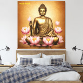 Fantasie Niedlich Sitzen Buddha Blume Leinwanddruck (Insitu (Schlafzimmer))