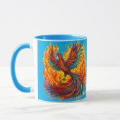 Fantasie Niedlich steigend Phoenix Flammen Tasse (Links)