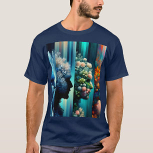 Fantasie Niedlich vier Männer Zahlen T-Shirt