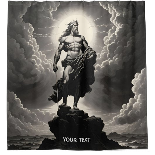 Fantasie Niedlich Vivid Griechisch Wolken Duschvorhang (Vorderseite)