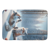 Fantasie Niedlich zwei Babyfuchs Badematte (Vorderseite)