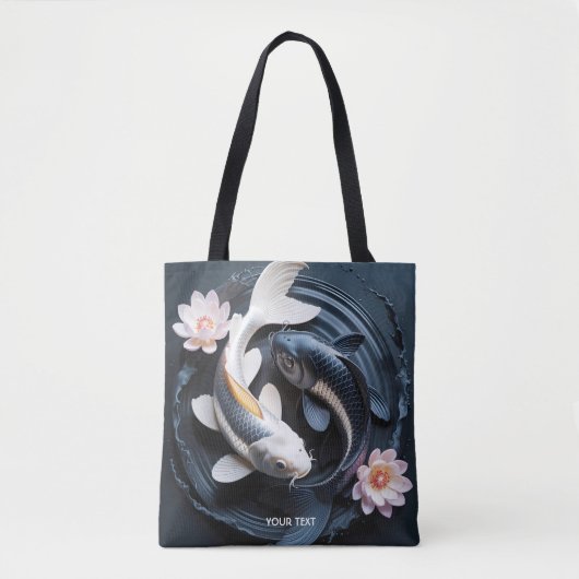 Fantasie Niedlich zwei Koi Fische Tasche (Vorderseite)