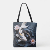 Fantasie Niedlich zwei Koi Fische Tasche (Rückseite)