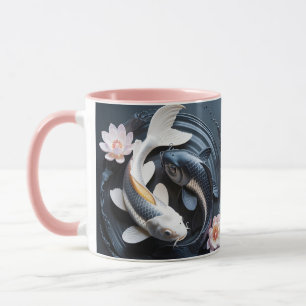 Fantasie Niedlich zwei Koi Fische Tasse