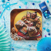 Fantasie Niedlich zwei Sumo-Kämpfer Pappteller (Party)