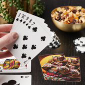 Fantasie Niedlich zwei Sumo-Kämpfer Spielkarten (In Situ)