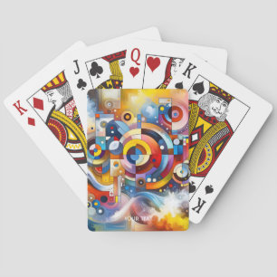 Fantasie Niedliche Abstrakte Farbkreise Spielkarten