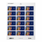 Fantasie Niedliche Abstrakte Gesichter Formen Adressaufkleber (Vorne)