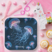 Fantasie Niedliche Abstrakte Qualle Unterwasser Pappteller (Party)