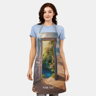 Fantasie Niedliche Holztür Wüste Schürze