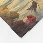 Fantasie Niedliche, lebendige Blume springen Dolph Fleecedecke (Ecke)