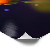 Fantasie Niedliche Libelle mit Blume Poster (Ecke)