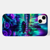 Fantasie Niedliche Lila Grüntöne Case-Mate iPhone Hülle (Rückseite (Horizontal))