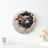 Fantasie Niedliche Maus Risse Wand Große Wanduhr (Zuhause)