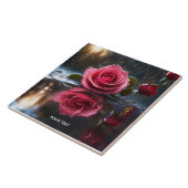 Fantasie Niedliche Rose Regen Reflektion Fliese (Seite)