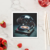 Fantasie Niedliche Vinyl Player Space Serviette (Beispiel)
