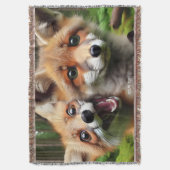 Fantasie Niedlichen Foxenwald Decke (Vorderseite Vertikal)