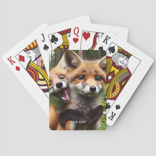 Fantasie Niedlichen Foxenwald Spielkarten (Rückseite)