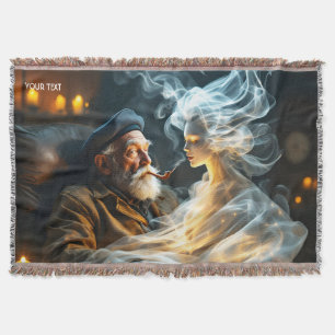 Fantasie Niedlicher alter Mann rauchen Decke