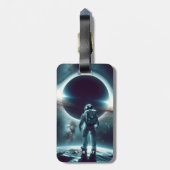 Fantasie Niedlicher Astronaut Gepäckanhänger (Rückseite vertikal)
