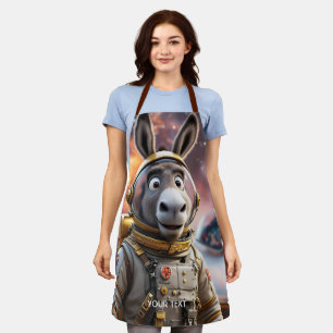 Fantasie Niedlicher Donkey Astronautenraum Schürze