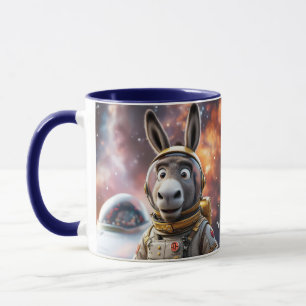 Fantasie Niedlicher Donkey Astronautenraum Tasse