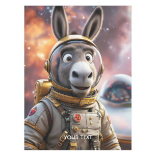 Fantasie Niedlicher Donkey Astronautenraum Tischdecke