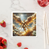 Fantasie Niedlicher Flügeldrache Krieger Serviette (Beispiel)