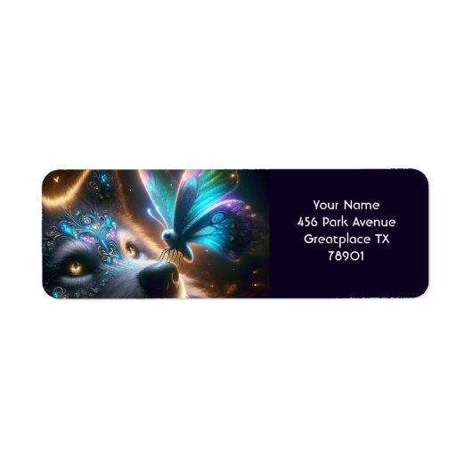 Fantasie Niedlicher Wolf Butterfly Space (Vorne)
