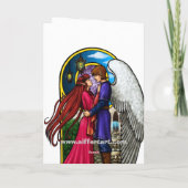 Fantasie-Paare Feiertagskarte (Rückseite)