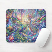 Fantasie-Pfau-Gel-Mauspad Mousepad (Mit Mouse)